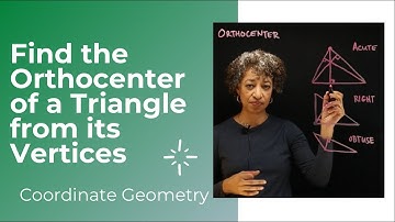 Find the Orthocenter of a Triangle From its Vertices