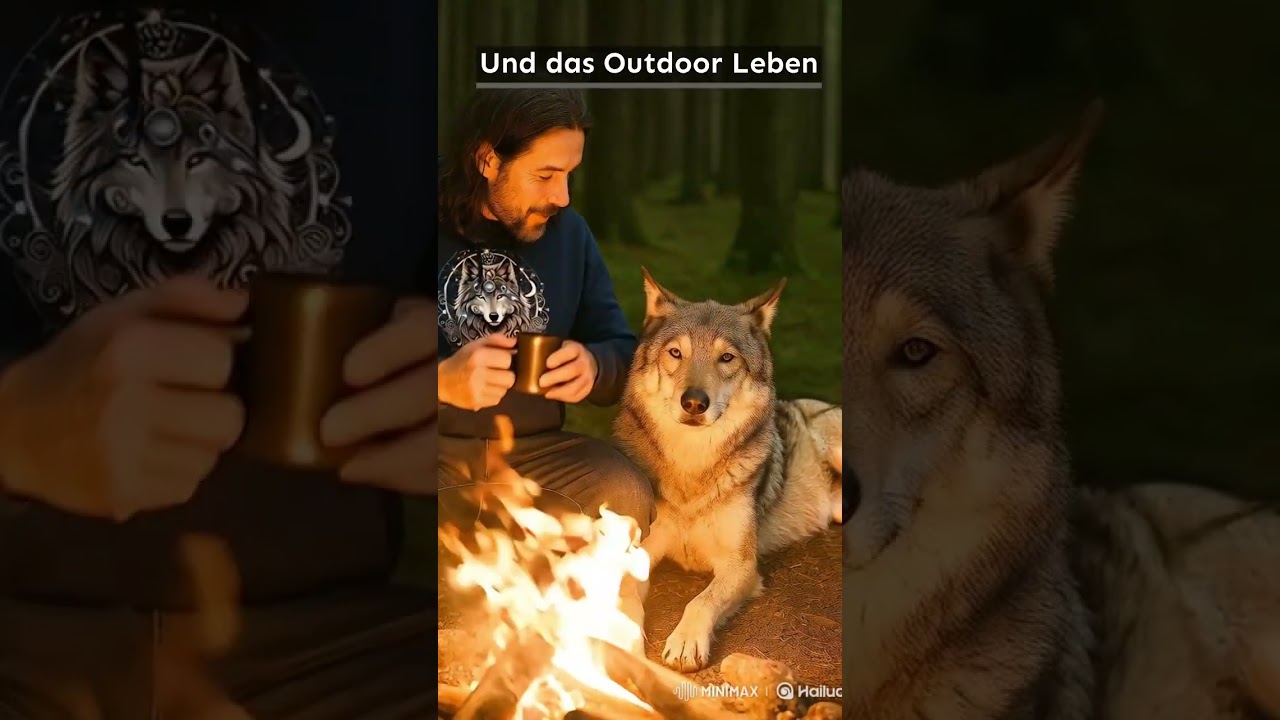 Für alle die Wölfe lieben - Bio-Hoodie mit Wolfs Motive