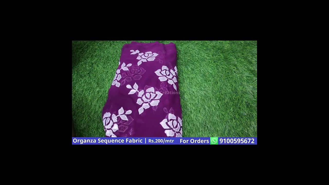 Georgette Embroidery Fabric | Georgette Gota Patti Fabric | Georgette Mirror Work Fabric | 250/mtr