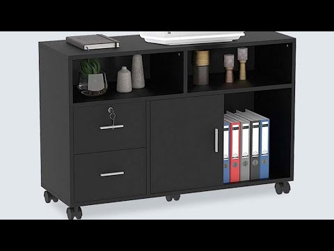 Wood #filecabinet installation | 2 drawer wood filing cabinet with storage