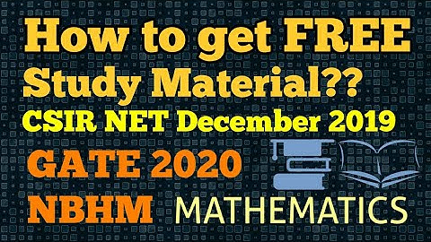 How to get free study material for CSIR NET Maths||IIT JAM||GATE||
