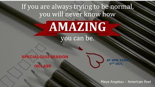 QUIZ SESSION       IXCLASS