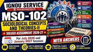 IGNOU MSO-102 Solved Assignment English Medium 2026-27 For July 2026 and January 2027 Sessions