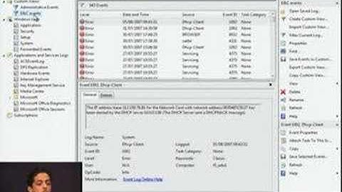 Windows Vista Event Viewer