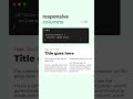 CSS Columns That Adapt to ANY Screen! (So Easy) 🤯✨ #shortsvideo #shorts #coding #programming #css3