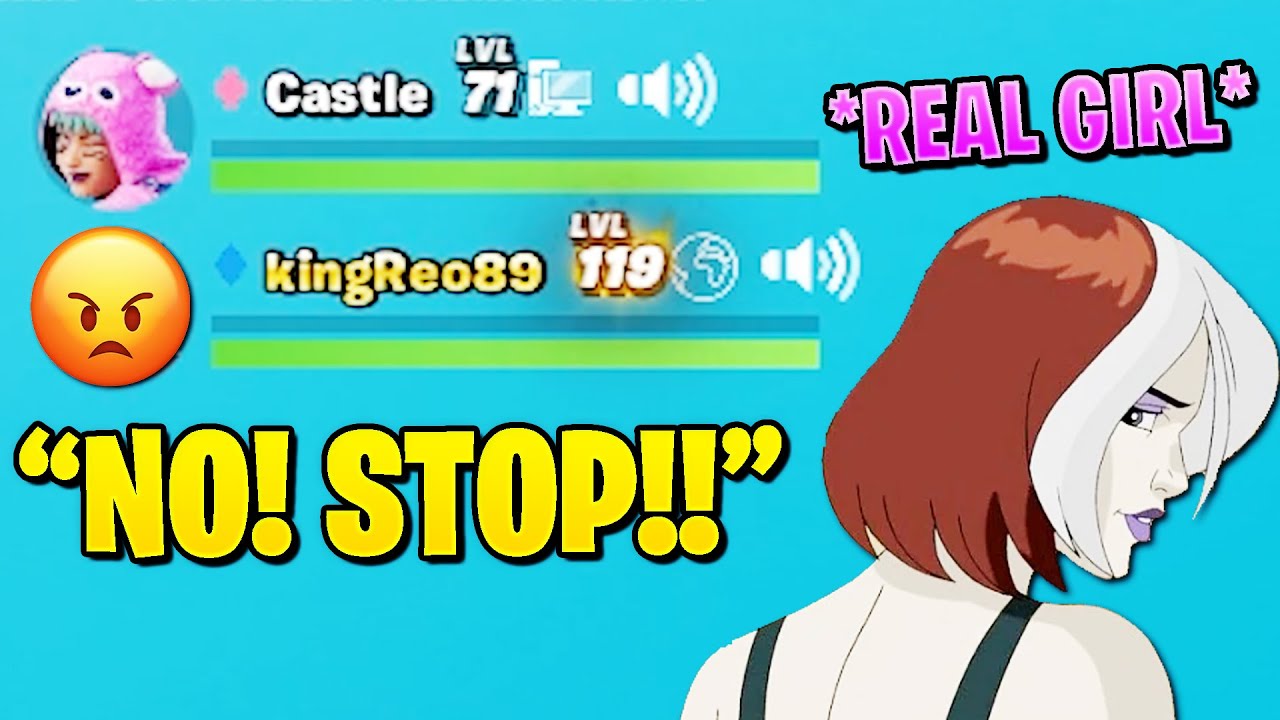 GIRL TROLLS an 8 YEAR OLD Kid in FORTNITE Random Duos! | Castle