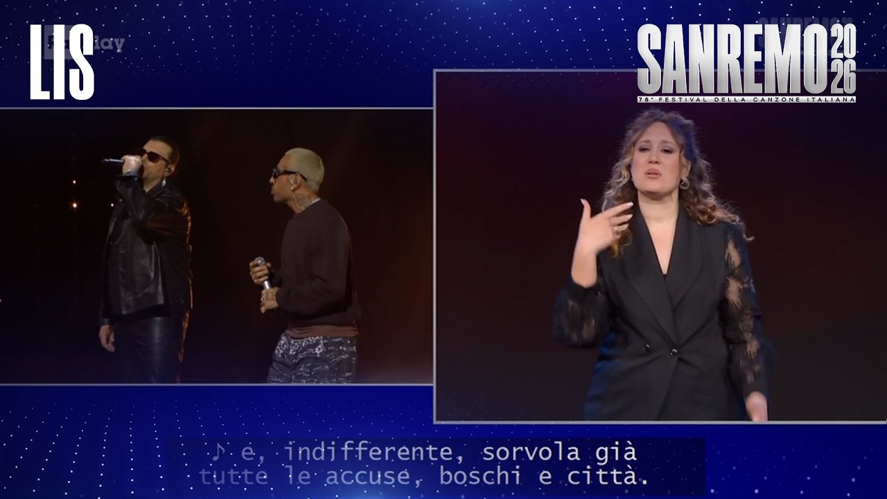 LIS | Sanremo 2026. Luchè e Gianluca Grignani cantano Falco a metà