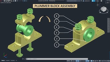 Plummer block  Assembly in AutoCAD