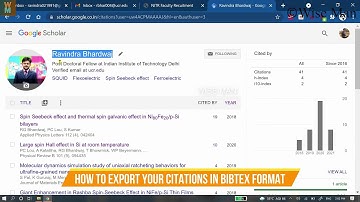 HOW TO EXPORT YOUR CITATIONS IN BIBTEX FORMAT