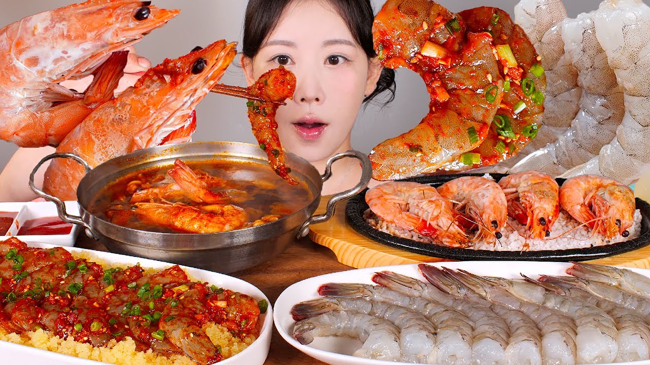제철 새우 파티🦐 생새우, 무침, 라면, 구이까지 한 상 가득 먹방✨Seasonal Shrimp Party [eating show] mukbang korean food