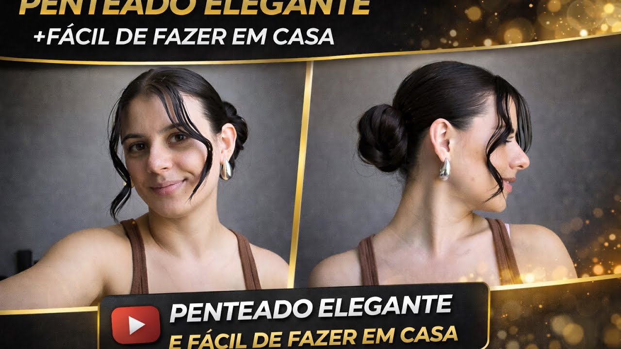 Como fazer um coque elegante e fácil EM CASA ?! 