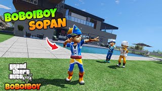 BOBOIBOY TOFAN SENANG AKHIRNYA BISA BERTEMU SAMA BOBOIBOY SOPAN - GTA 5 MOD BOBOIBOY
