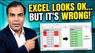 Excel TRIM Function Explained | Fix Hidden Spaces, VLOOKUP Errors & Duplicate Records