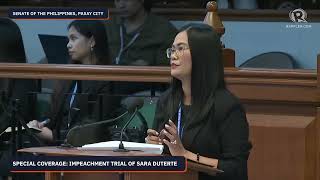 Prosecution counters defense's objection to admission of Sara Duterte financial records