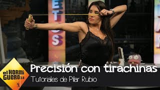 Pilar Rubio demuestra que es una experta en la precisión con tirachinas - El Hormiguero 3.0