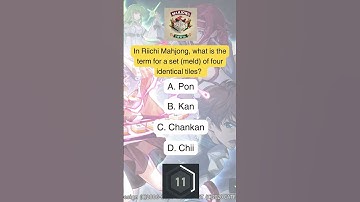 Riichi Mahjong Trivia Q31 #shorts #trivia #riichimahjong