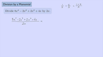 (Algebra 2) Division by a Monomial