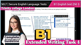 Trinity College London ISE I B1 Extended Writing Task 4 Complete Solution Tips U