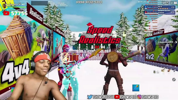 iShowSpeed and Clix 2v2 Mr Savage and Ronaldo