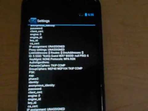Samsung Galaxy Nexus Testing Menu