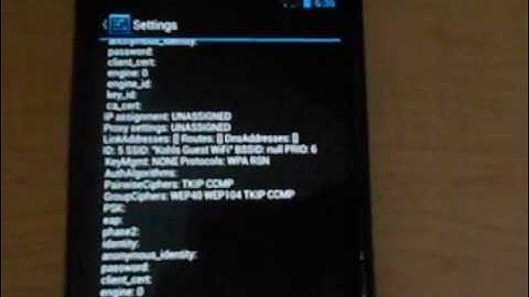 Samsung Galaxy Nexus Testing Menu