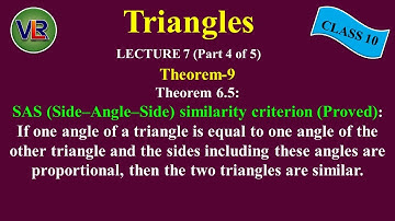 Class 10 Chapter 6 Triangles || Theorem 6.5 Side–Angle–Side || NCERT (2019)