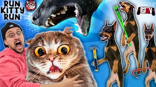 CAT LOVERS WILL HATE THIS GAME!!  The Dog Bullies! (FGTeeV RUN Kitty RUN!)