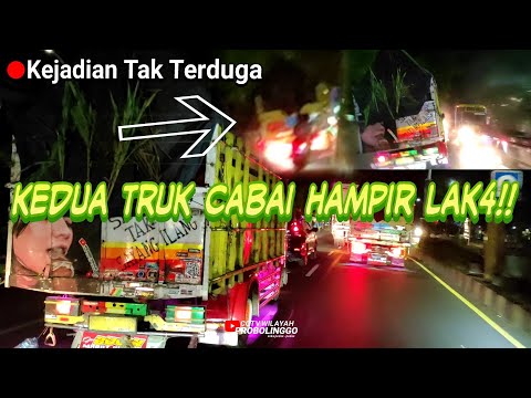 JAM PANAS!!KESERUAN NYODREK TRUK CABAI SATU EXPEDISI//saling kejar😱😤