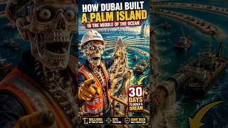 How Dubai Built a Palm-Shaped Island in the Middle of the Ocean😱#DubaiEngineering#ytshorts#trending