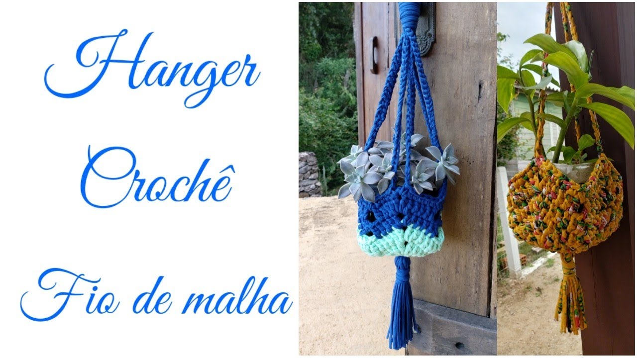 Hanger de crochê fio de malha