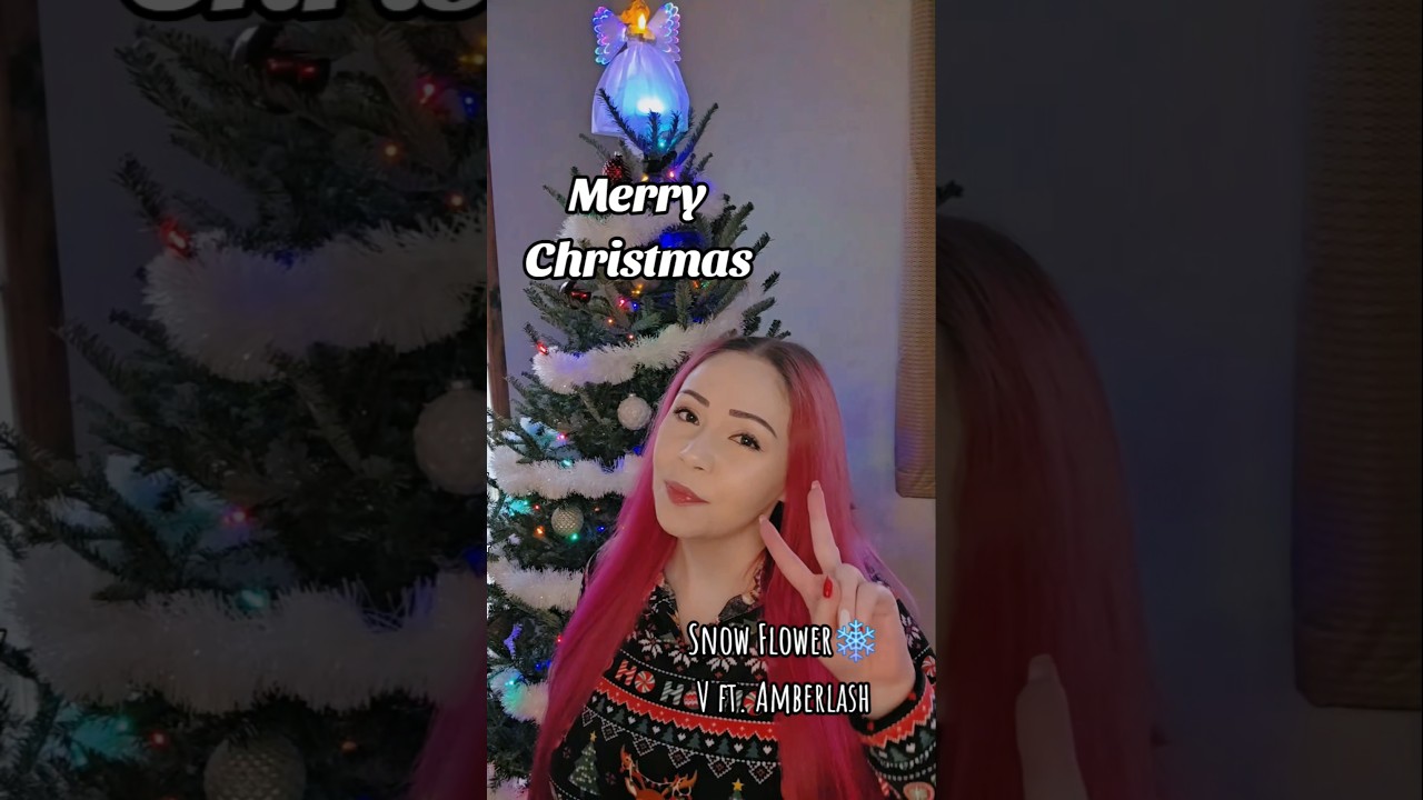 Snow Flower Duet V ft. Amberlash #shorts #BTS #SnowFlower #V #kimtaehyung #cover #MerryChristmas