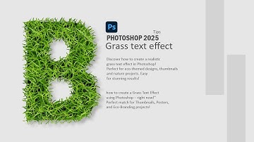 Grass Text Effect In Photoshop- 2025 Photoshop Tips #photoshoptutorial #texteffect