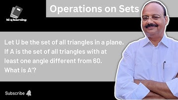 Let U be the set of all triangles in a plane. If A is the set of all triangles with at least one..