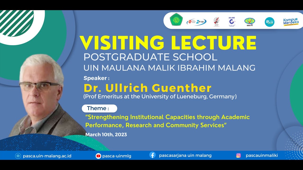 Visiting Lectur Prof. Dr.Ullrich Strengthening Institutional Capacities ...