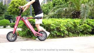 chanson AK-1 auto-folding electric scooter - YouTube