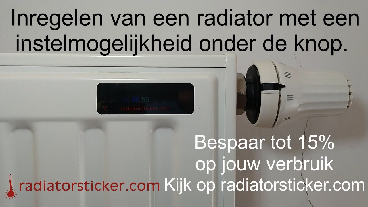 Waterzijdig inregelen radiator met instelmogelijkheid onder de knop