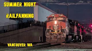 Summer Night Railfanning in Vancouver WA