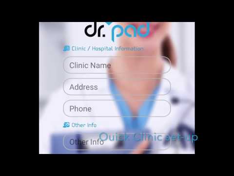 Dr.Pad - Quick clinic set-up and social login screens