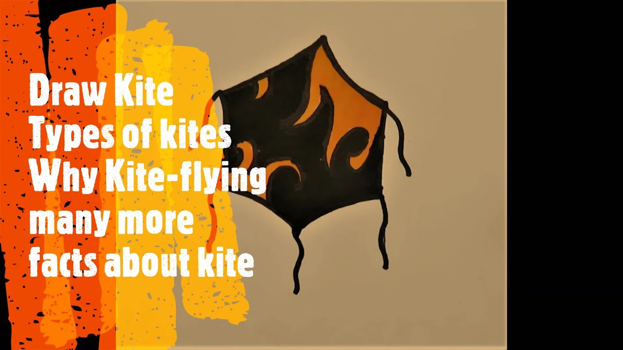 How to Draw Kite Interesting Facts about Kite Easy Kite Drawing Step