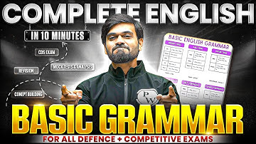 Learn Basic English Grammar in 10 Minutes || English For All Defence & Competitive Exams ✨