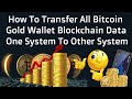 How To Transfer All Bitcoin Blockchain Data One System To Other System