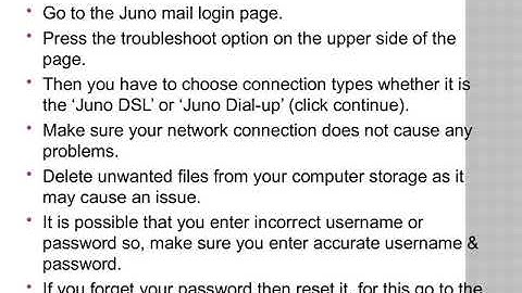 Juno Webmail Login problems