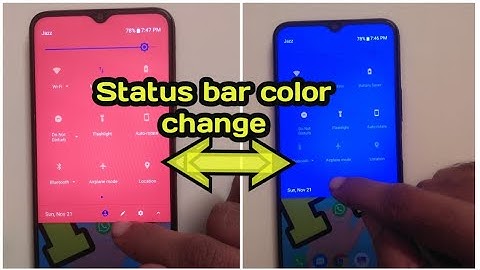 How to change status bar/Notification bar color on Android phone