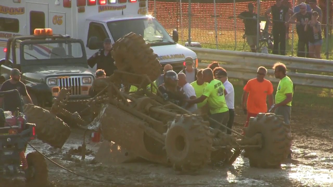 Two Crashes At Mud Mayhem May 18. 2019 Virginia Motor Speedway