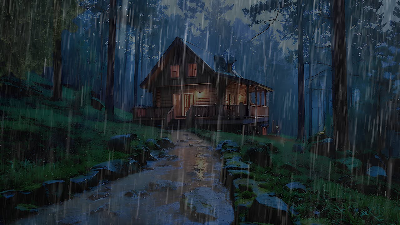 Heavy Rain with Soft Thunder for Sleeping | Stress Relief Rain Sounds for Deep Relaxation