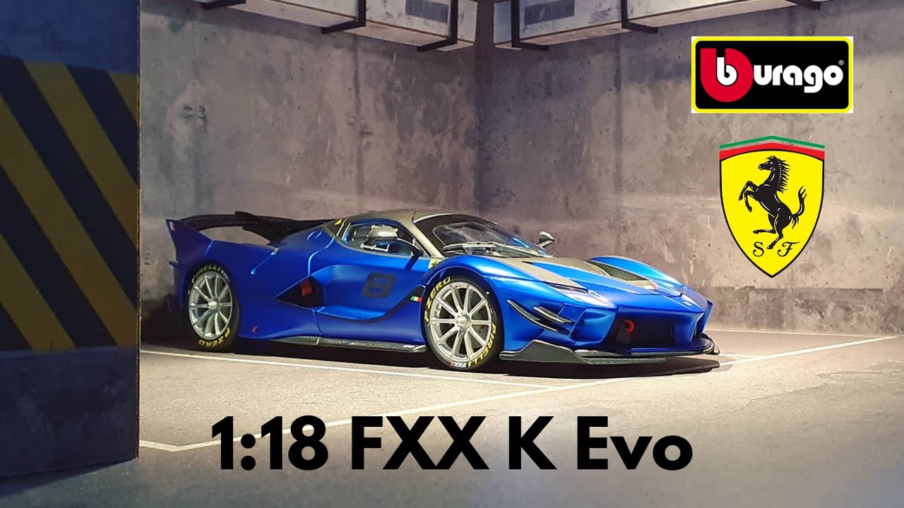 Bburago 1:18 Scale Race & Play Ferrari FXX K EVO Die Cast Vehicle