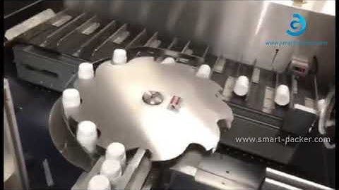 Pharm tablet bottle high speed spacing feeding horizontal cartoning machine encasing line video