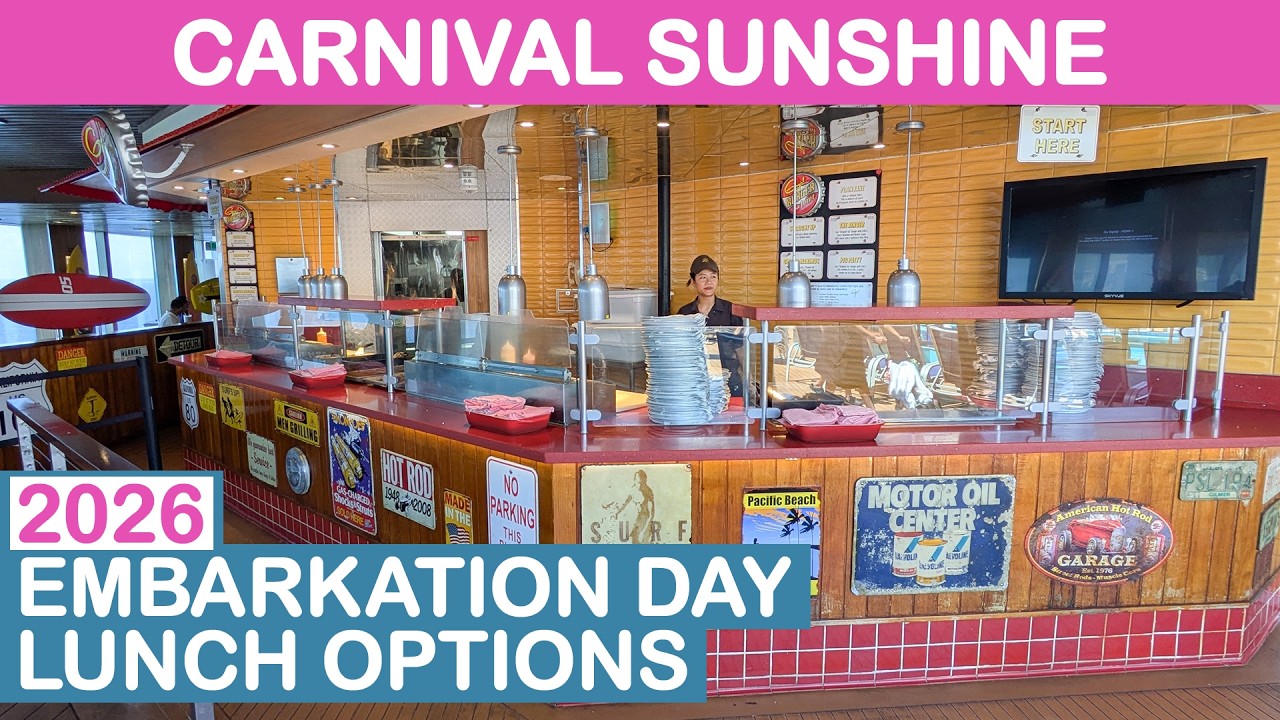 Carnival Sunshine: Embarkation Day Lunch Options