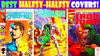 Top Halfsy-Halfsy comic book covers. Best split, divided, half-covered comics covers by Comicsamurai
