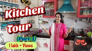 Kitchen tour in Tamil | kitchen organization ideas | Semi modular kitchen tour | Organization ideas